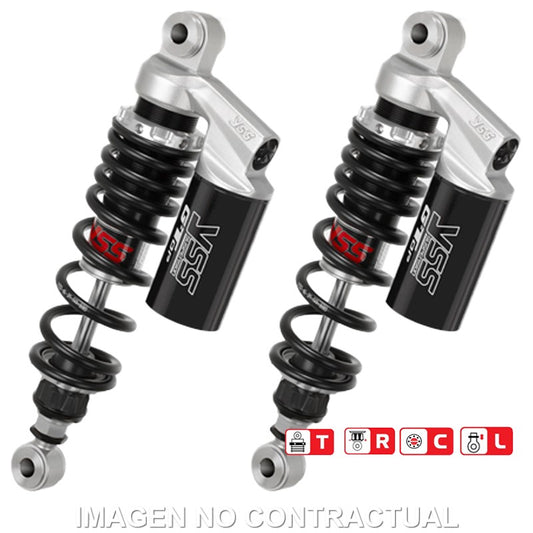 Juego Amortiguadores Traseros YSS Gas Top Line c/Botella superior Ducati Pantah