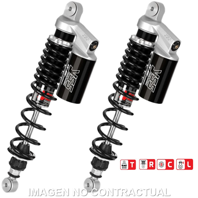 Juego Amortiguadores Traseros YSS Gas Top Line c/Botella superior Maico MC 250-400