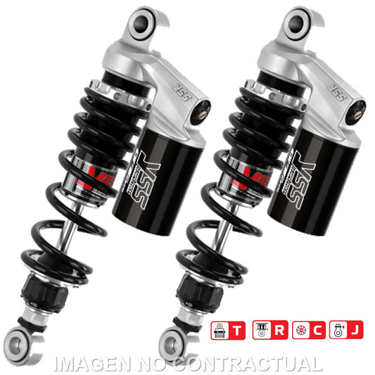 Juego Amortiguadores Traseros Yss Gas Top Line c/Botella superior Honda Rebel 500