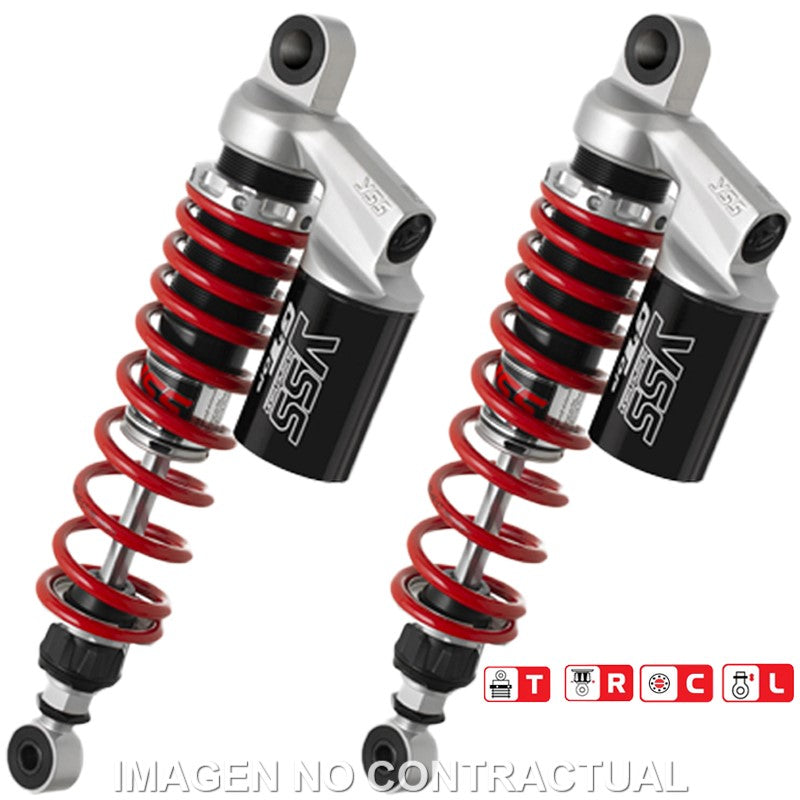 Juego Amortiguadores Traseros Yss Gas Top Line c/Botella superior Honda CB400SF