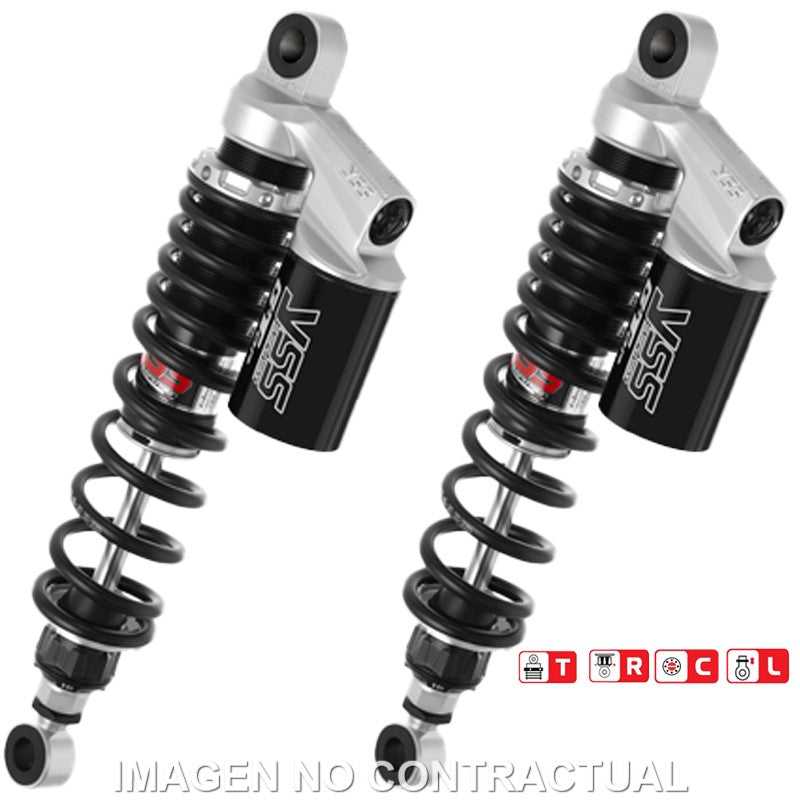 Juego Amortiguadores Traseros YSS Gas Top Line c/Botella superior Kawasaki Z 550 GP