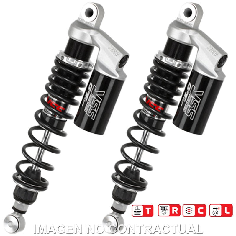 Juego Amortiguadores Traseros Yss Gas Top Line c/Botella superior Royal Enfield Continental