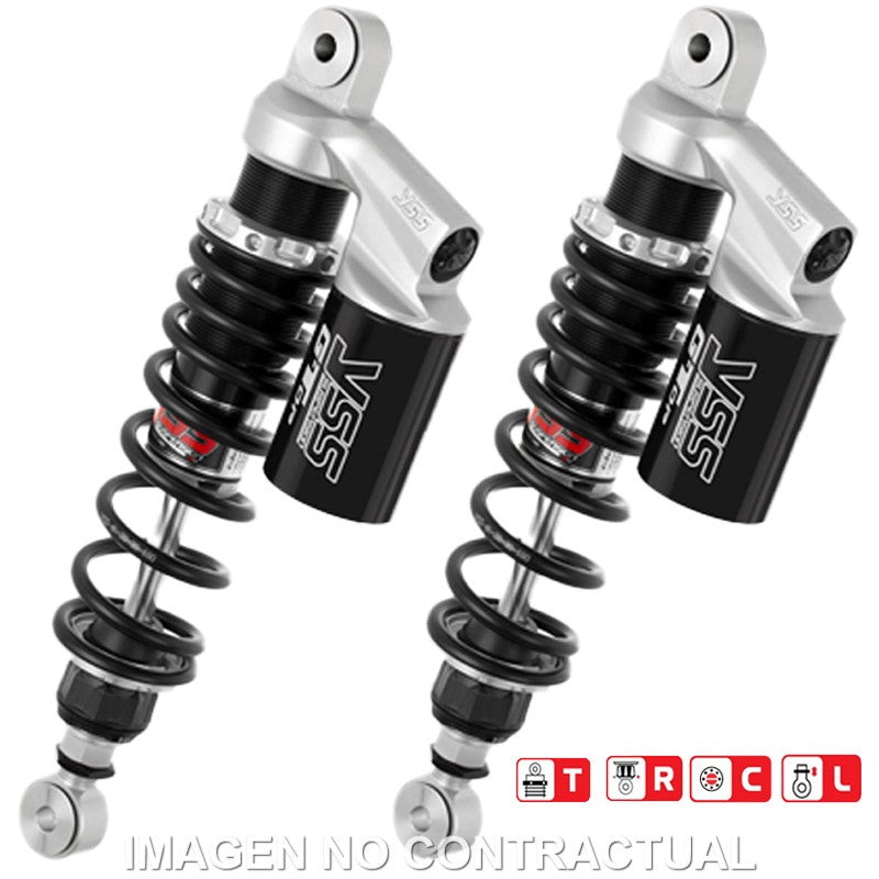 Juego Amortiguadores Traseros Yss Gas Top Line c/Botella superior Suzuki GSX 1200