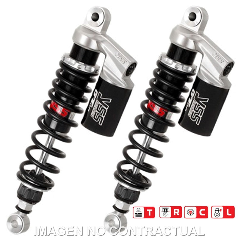 Juego Amortiguadores Traseros Yss Gas Top Line c/Botella superior Suzuki VS 1400 Intruder