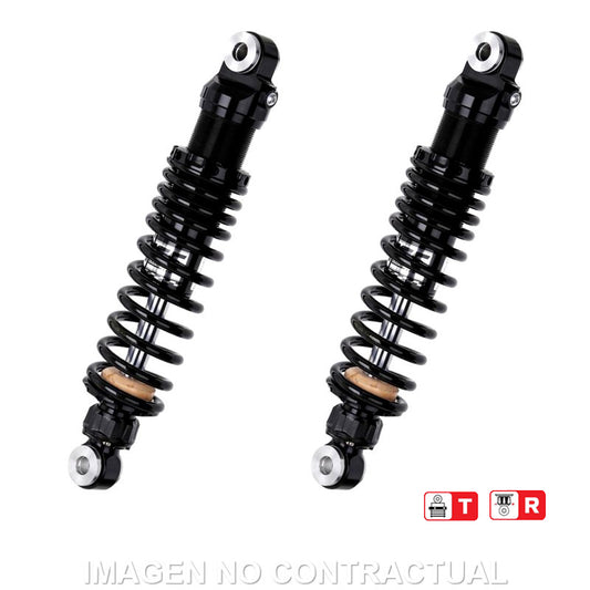 Juego Amortiguadores Traseros YSS Black Edition Gas Top Line Harley Davidson XL 883