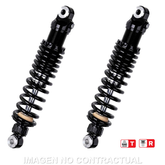 Juego Amortiguadores Traseros YSS Black Edition Gas Top Line Harley Davidson FLHR