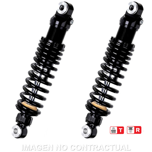 Juego Amortiguadores Traseros YSS Black Edition Gas Top Line Harley Davidson FLHS 1340