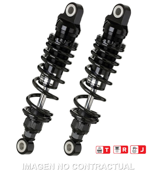 Juego Amortiguadores Traseros YSS Black Edition Gas Top Line Honda Rebel 500