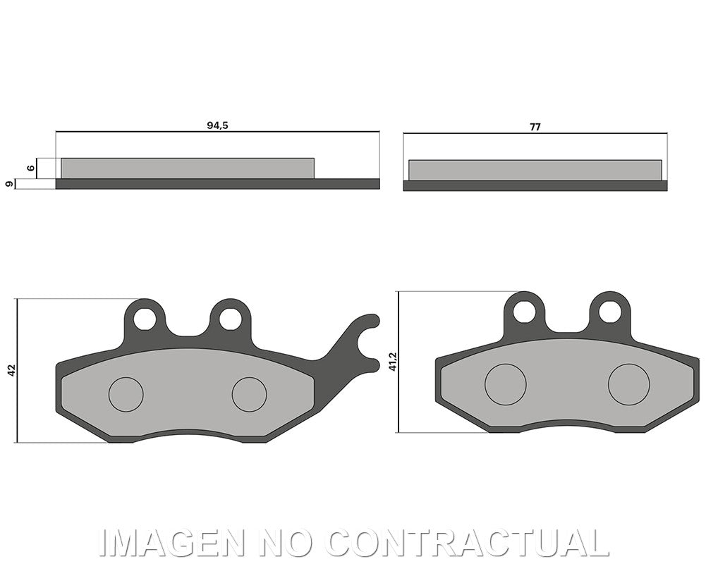PASTILLA FRENO MALOSSI BRAKE PADS TRASERA PIAGGIO MEDLEY 125