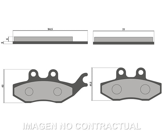 PASTILLA FRENO MALOSSI BRAKE PADS TRASERA PIAGGIO MEDLEY 125