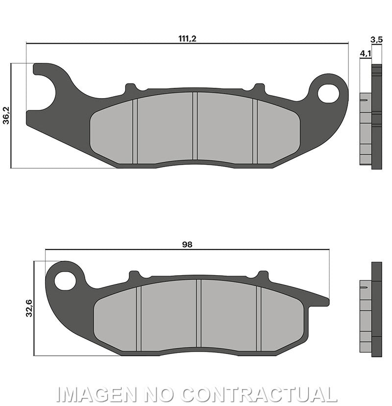 PASTILLA FRENO MALOSSI BRAKE PADS DELANTERA PIAGGIO MEDLEY