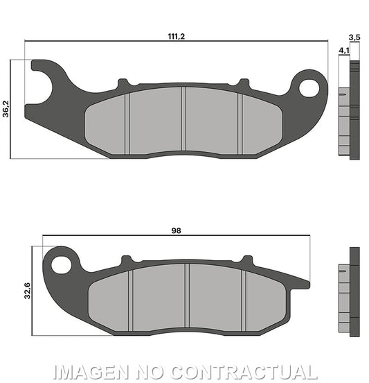 PASTILLA FRENO MALOSSI BRAKE PADS DELANTERA PIAGGIO MEDLEY