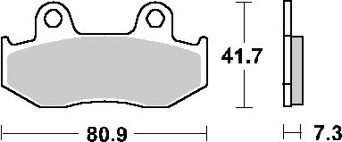 Pastilla de freno SBS P104-MS