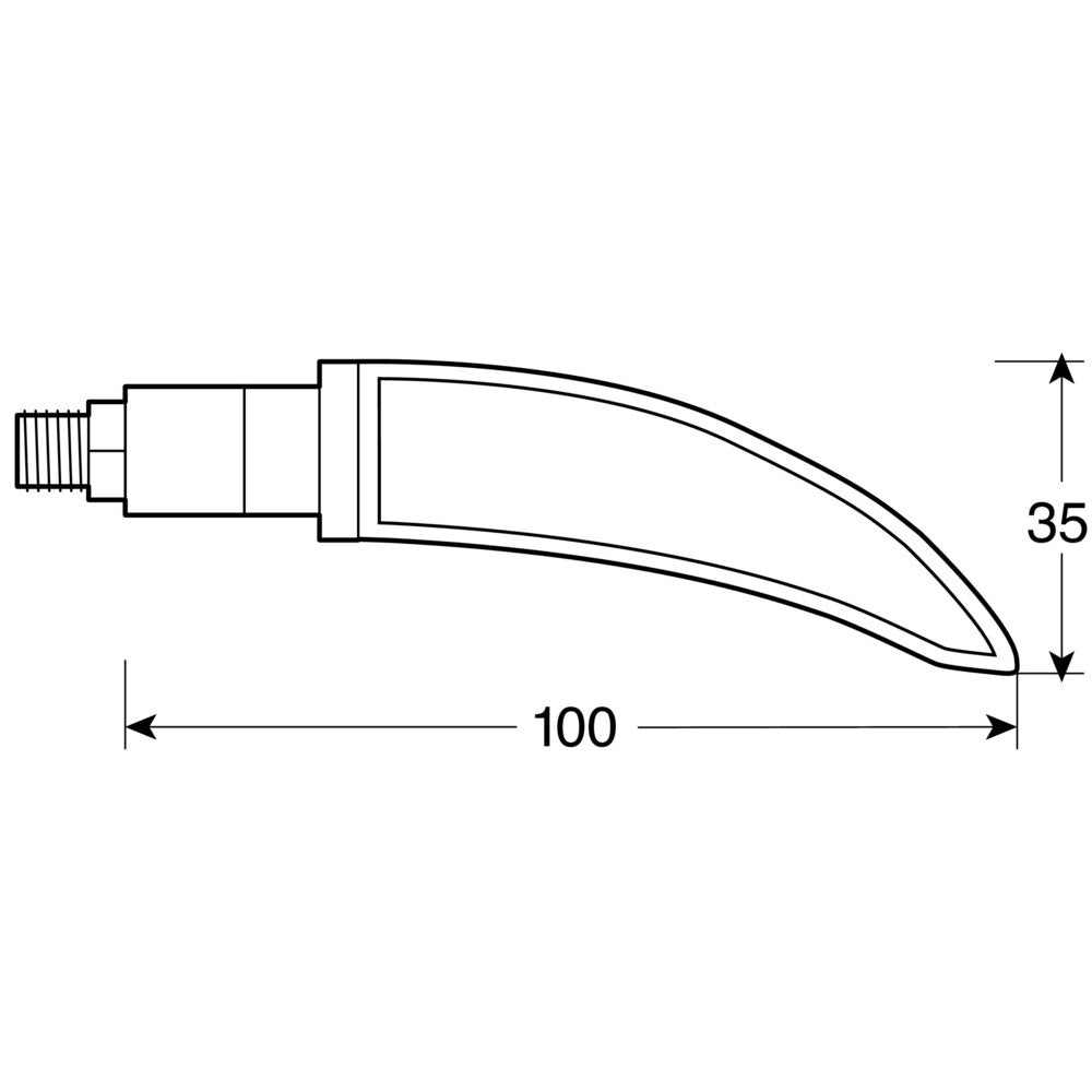 INTERMITENTES CON LED LAMPA KATANA 12V NEGRO