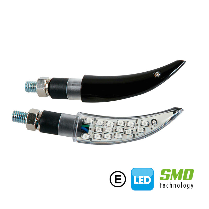 INTERMITENTES CON LED LAMPA KATANA 12V NEGRO
