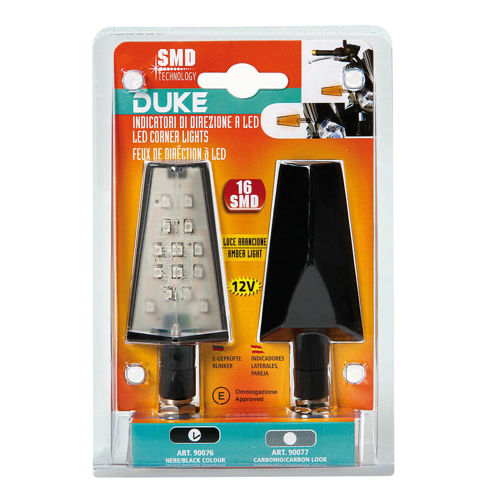 INTERMITENTES CON LED LAMPA DUKE 12V NEGRO