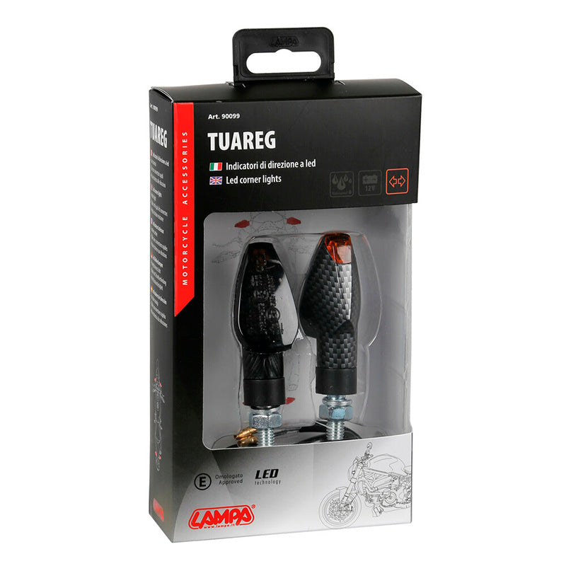 INTERMITENTES CON LED LAMPA TUAREG 12V CARBON