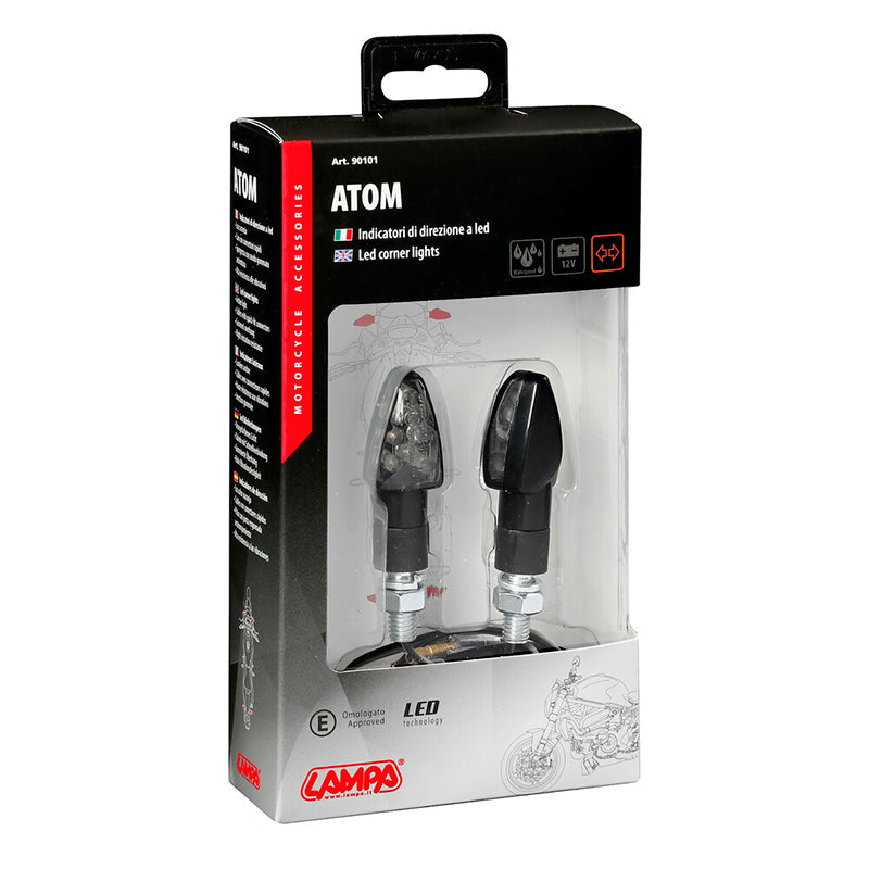 INTERMITENTES LAMPA ATOM 12V LED NEGRO