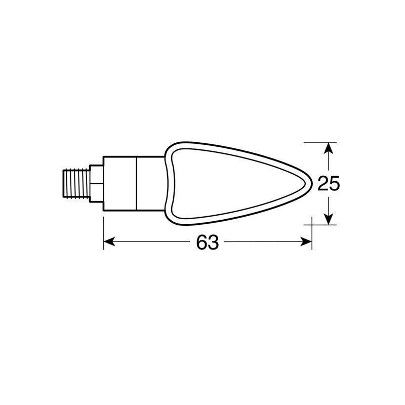 INTERMITENTES CON LED LAMPA ARROW-2 12V LED NEGRO