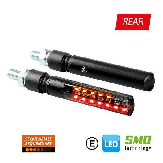 INTERMITENTES DE LED SECUENCIAL Y LUZ DE POSICIÓN/FRENO TRASERA LAMPA LINE SQ 12V