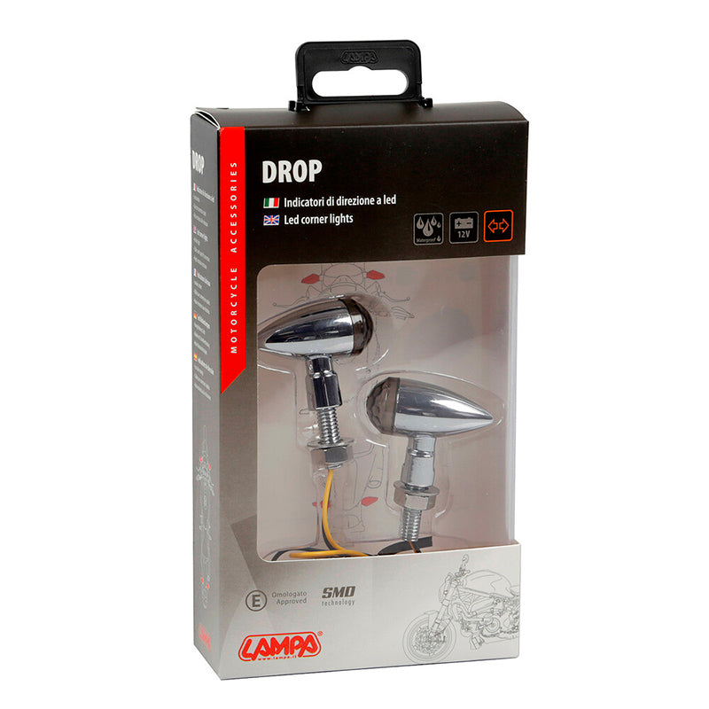 INTERMITENTES DE LED LAMPA DROP CROMO