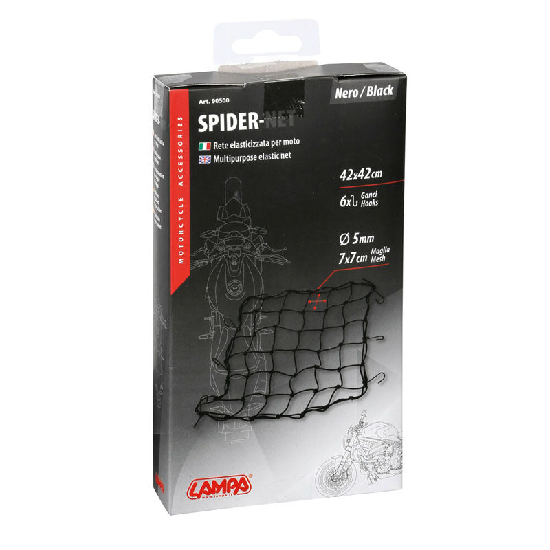RED ELÁSTICA LAMPA SPIDER NEGRO