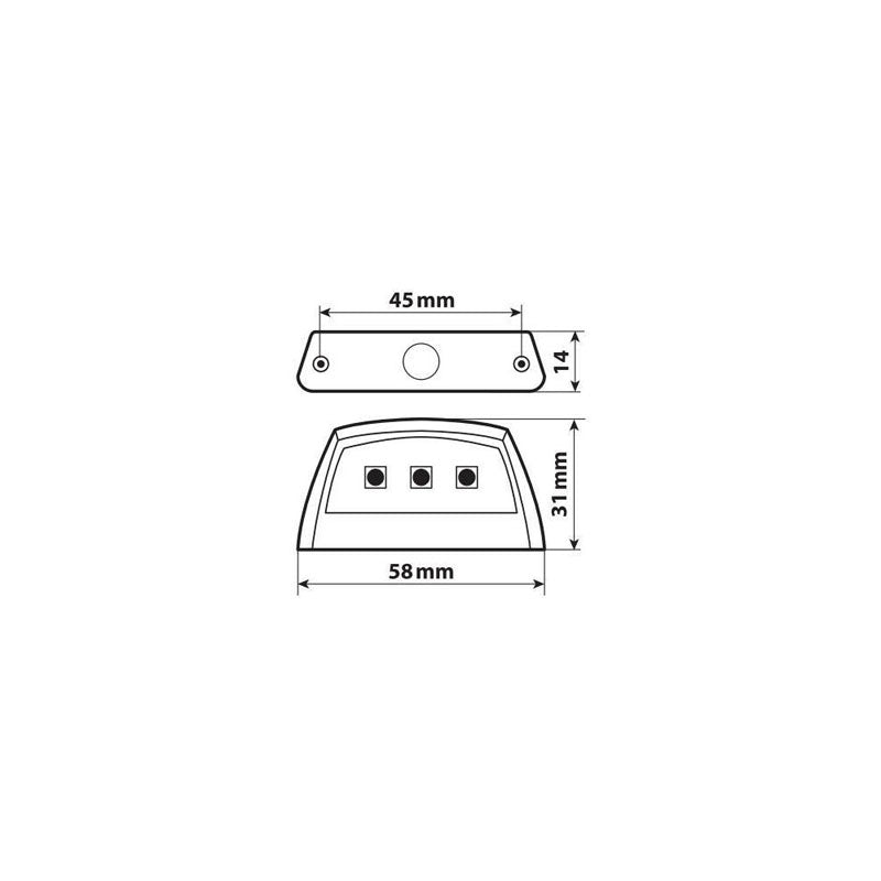 LUZ MATRÍCULA LAMPA E-ION CON 3 LED SMD 12V