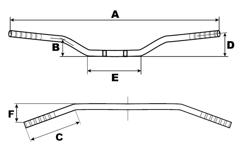 Manillar TRW Aluminio 22 mm Off-Road Titanio Low