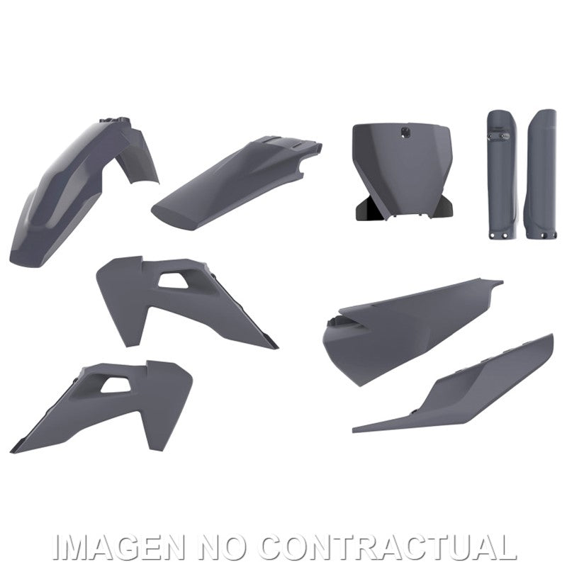 Kit completo de plásticos Polisport para Husqvarna TE/FE(20-23) color gris (MX)
