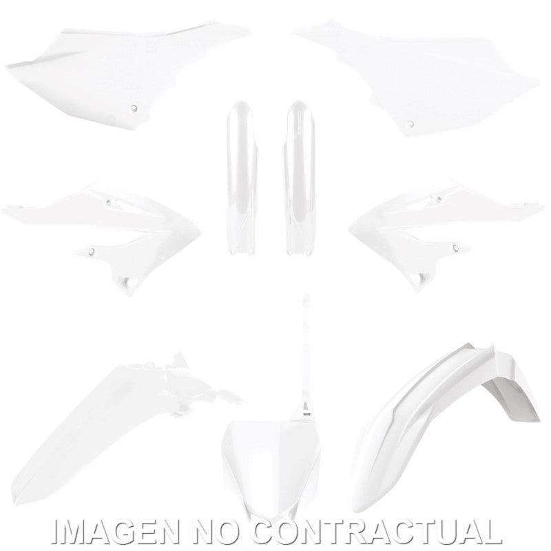 Kit completo de plásticos Polisport de restyling para Yamaha YZ125/250(22/24) color blanco (MX)
