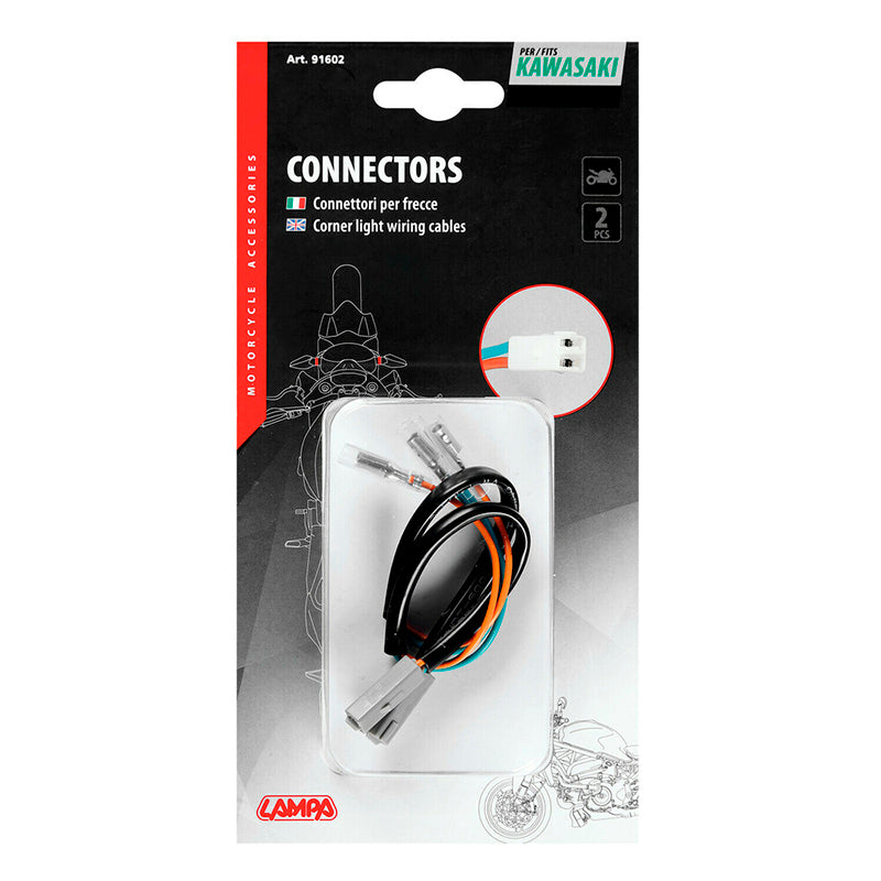 CONECTORES PARA INTERMITENTES LAMPA (2 UDS) COMPATIBLE PARA KAWASAKI