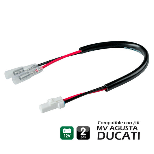 CONECTORES PARA INTERMITENTES LAMPA (2 UDS) COMPATIBLE PARA MV AGUSTA / DUCATI (TYPE 1)