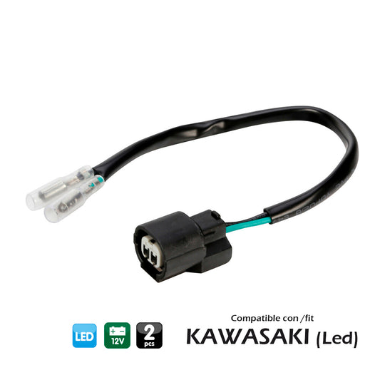 CONECTORES PARA INTERMITENTES LAMPA (2 UDS) COMPATIBLE PARA KAWASAKI (LED)