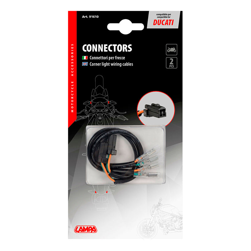 CONECTORES PARA INTERMITENTES LAMPA (2 UDS) COMPATIBLE PARA DUCATI (TYPE 2)