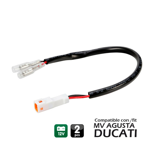 CONECTORES PARA INTERMITENTES LAMPA (2 UDS) COMPATIBLE PARA MV AGUSTA / DUCATI (TYPE 2)