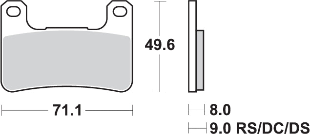 Pastilla de freno SBS P806-DS1