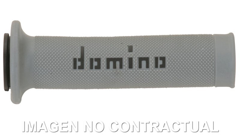 Puños Domino On Road Gris - Negro Abiertos D 22 mm L 120-125 mm