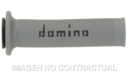 Puños Domino On Road Gris - Negro Abiertos D 22 mm L 120-125 mm