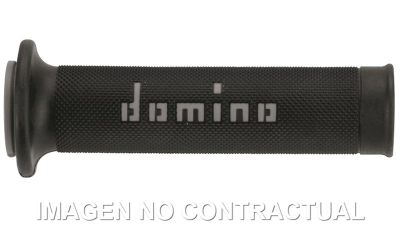 Puños Domino On Road Negro - Gris Abiertos D 22 mm L 120-125 mm