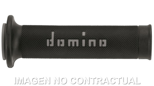 Puños Domino On Road Negro - Gris Abiertos D 22 mm L 120-125 mm