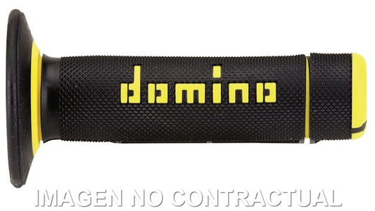Puños Domino OFF Road Negro - Amarillo Cerrados D 22 mm L 118 mm