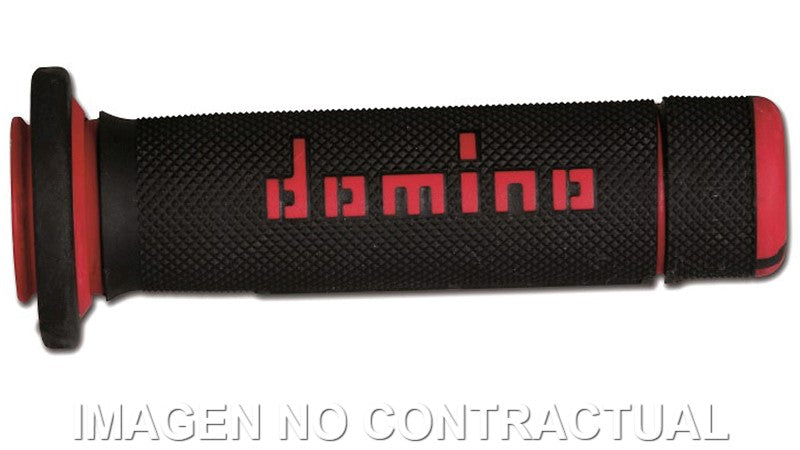 Puños Domino ATV Negro - Rojo Cerrados