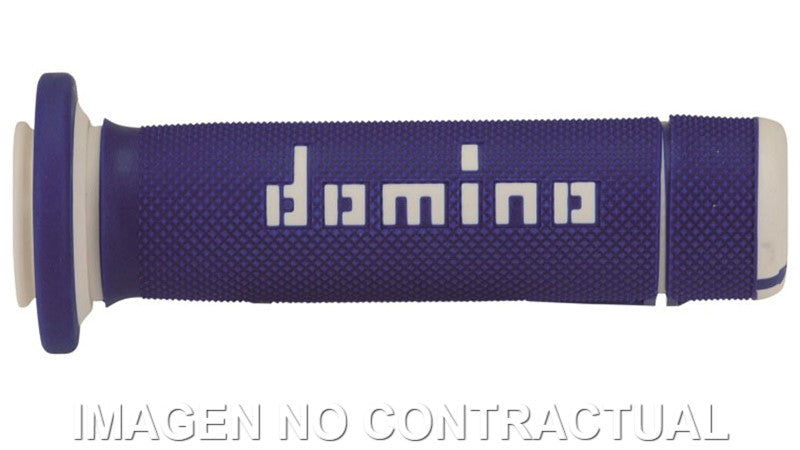 Puños Domino ATV Azul - Blanco Cerrados