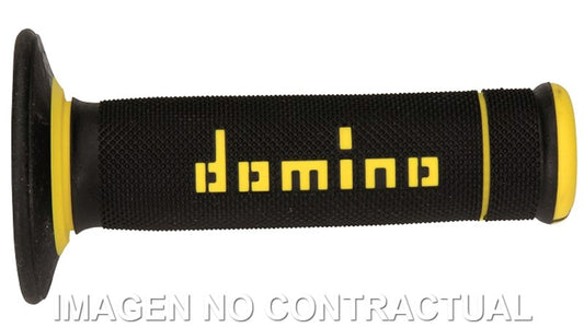 Puños Domino OFF Road X-Treme Negro - Amarillo Cerrados D 22 mm L 118 mm
