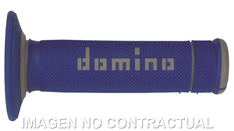 Puños Domino OFF Road X-Treme Azul - Gris Cerrados D 22 mm L 118 mm