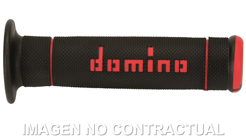 Puños Domino Trial Negro - Rojo Cerrados D 22 mm L 125 mm