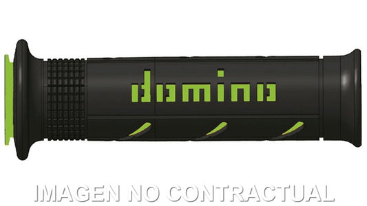 Puños Domino XM2 Super soft Negro - Verde Abiertos D 22 mm L 120-125 mm