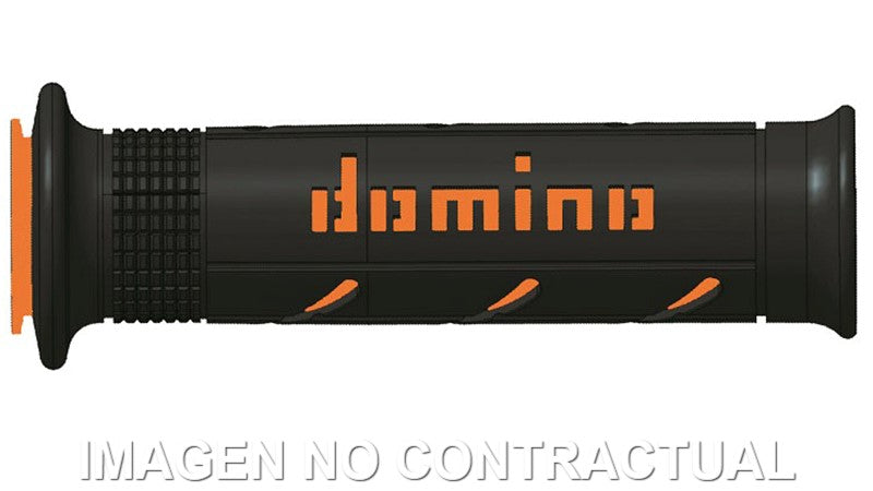 Puños Domino XM2 Super soft Negro - Naranja Abiertos D 22 mm L 120-125 mm
