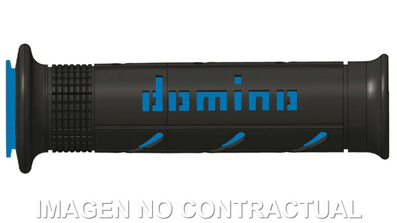 Puños Domino XM2 Super soft Negro - Azul Abiertos D 22 mm L 120-125 mm