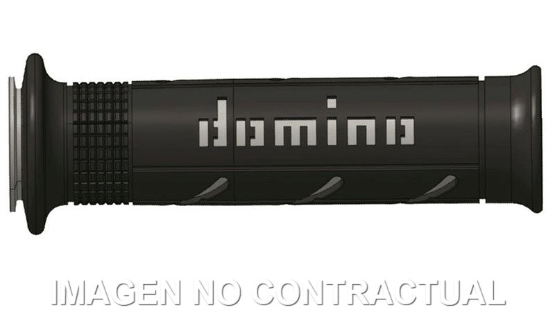 Puños Domino XM2 Super soft Negro - Gris Abiertos D 22 mm L 120-125 mm